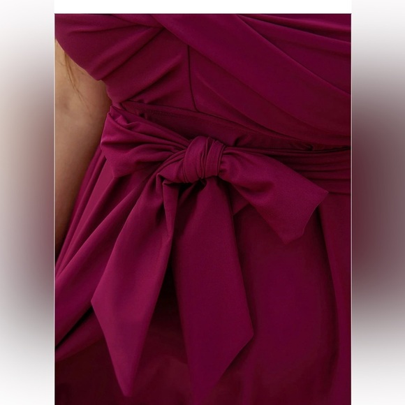 BloomChic Bowknot Crossover Pleated Detail Swim Dress us12 - Picture 5 of 8